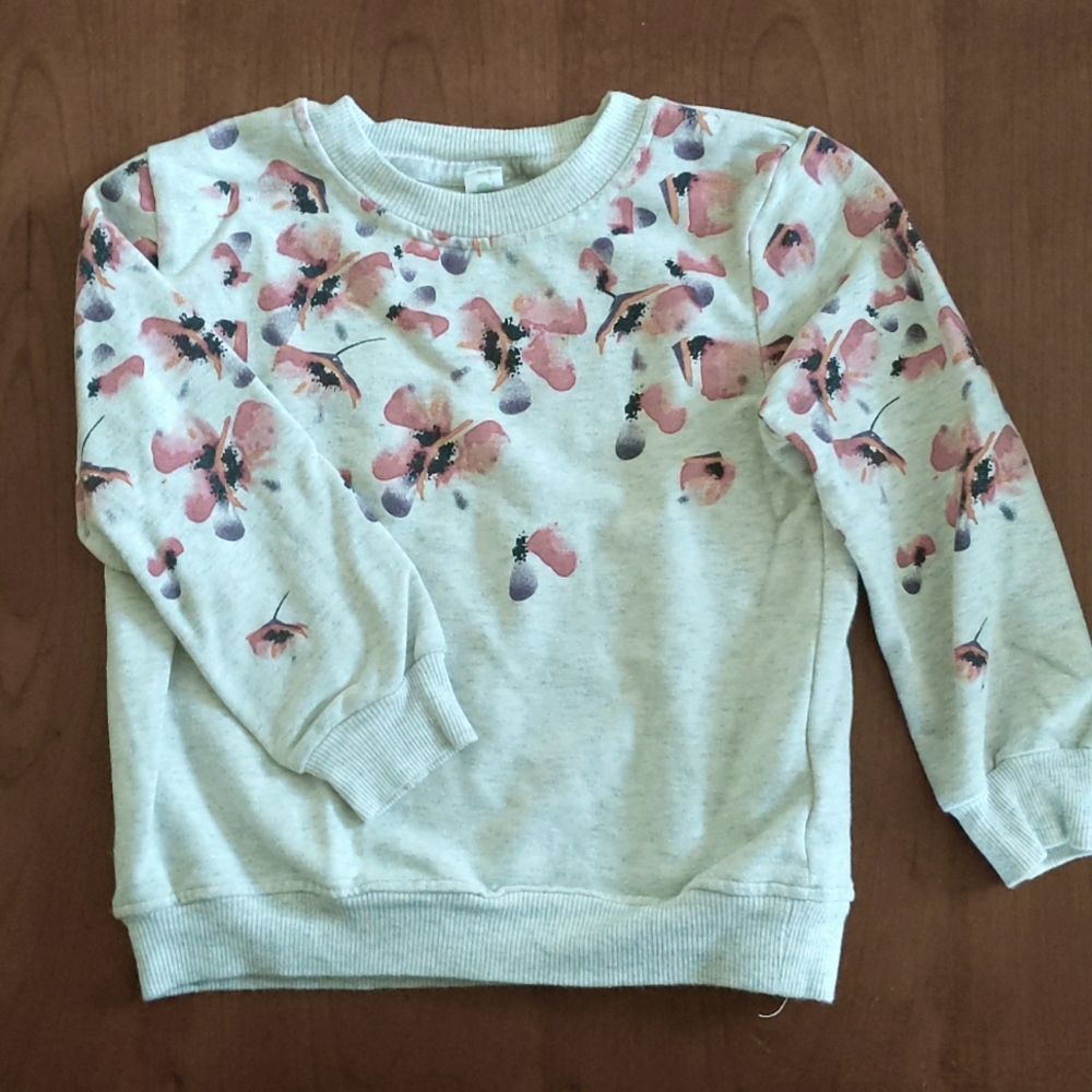 Girls floral sweatshirt size 110 (5/6)